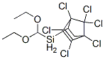 1,2,3,4,7,7-헥사클로로-5-(디에톡시메틸실릴)비시클로[2.2.1]헵트-2-엔 구조식 이미지