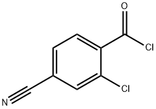 벤조일클로라이드,2-클로로-4-시아노-(9CI) 구조식 이미지