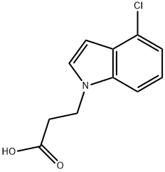 3-(4-Chloro-1H-indol-1-yl)propanoic acid 구조식 이미지
