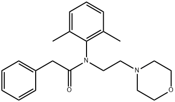 2',6'-Dimethyl-N-(2-morpholinoethyl)-2-phenylacetanilide Structure