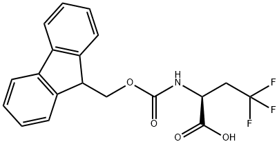 (S)-Fmoc-2-amino-4,4,4-trifluoro-butyric acid 구조식 이미지