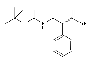 (R)-3-(TERT-BUTOXYCARBONYLAMINO)-2-PHENYLPROPANOIC ACID 구조식 이미지