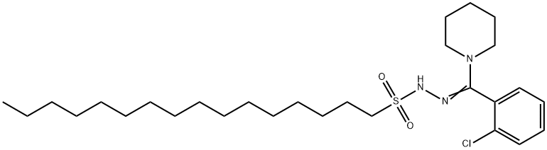 2'-(o-chloro-alpha-piperidinobenzylidene)hexadecane-1-sulphohydrazide  Structure