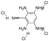 Benzonitrile, 2,3,5,6-tetraamino-, tetrahydrochloride Structure