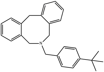 6-(p-tert-부틸벤질)-5,6,7,12-테트라하이드로디벤즈[c,f]아조신 구조식 이미지