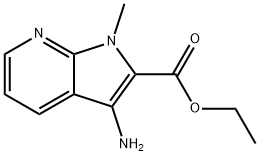 1H-피롤로[2,3-b]피리딘-2-카르복실산,3-aMino-1-Methyl-,에틸에스테르 구조식 이미지