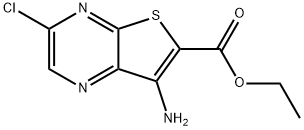 에틸7-a미노-3-클로로티에노[2,3-b]피라진-6-카르복실레이트 구조식 이미지