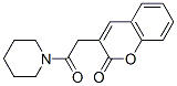 3-(2-옥소-2-피페리디노에틸)쿠마린 구조식 이미지