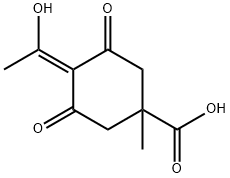 4-ACETYL-3,5-DIOXO-1-METHYLCYCLOHEXANECARBOXYLIC ACID Structure