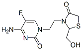 4-amino-5-fluoro-1-[2-[2-(hydroxymethyl)-4-oxo-thiazolidin-3-yl]ethyl] pyrimidin-2-one 구조식 이미지