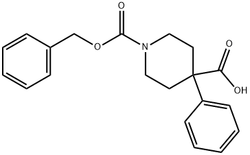 1-(BENZYLOXYCARBONYL)-4-PHENYLPIPERIDINE-4-CARBOXYLIC ACID Structure