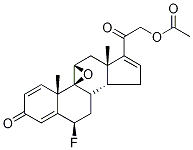 (6α,9β,11β)-21-(Acetyloxy)-9,11-epoxy-6-fluoro-pregna-1,4,16-triene-3,20-dione 구조식 이미지