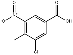 Benzoic acid, 3-chloro-4-Methyl-5-nitro- 구조식 이미지