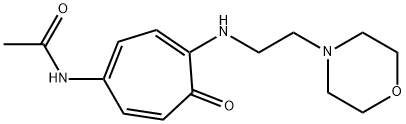 N-[4-[(2-Morpholinoethyl)amino]-5-oxo-1,3,6-cycloheptatrien-1-yl]acetamide Structure