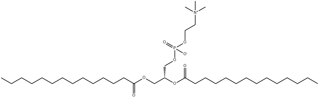 1,2-DIMYRISTOYL-SN-GLYCERO-3-PHOSPHOCHOLINE 구조식 이미지