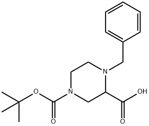 1-BENZYL-4-BOC-PIPERAZINE-2-CARBOXYLIC ACID Structure