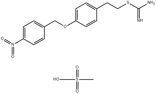 2-[2-[4-(4-NITROBENZYLOXY)PHENYL]ETHYL]ISOTHIOUREA MESYLATE 구조식 이미지