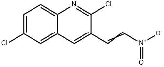 E-2,6-디클로로-3-(2-니트로)비닐퀴놀린 구조식 이미지