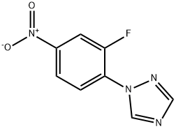 1-(2-FLUORO-4-NITROPHENYL)-1H-1,2,4-TRIAZOLE 구조식 이미지