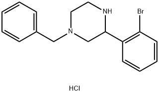 1-Benzyl-3-(2-bromophenyl)piperazine dihydrochloride 구조식 이미지