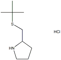 2-[(tert-Butylsulfanyl)methyl]pyrrolidine hydrochloride Structure