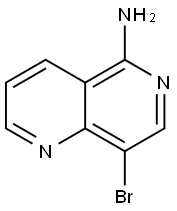 8-Bromo-[1,6]naphthyridin-5-ylamine 구조식 이미지