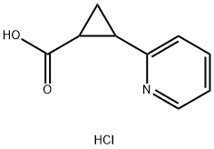 2-(Pyridin-2-yl)cyclopropane-1-carboxylic acid hydrochloride 구조식 이미지