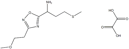 1-(3-(2-Methoxyethyl)-1,2,4-oxadiazol-5-yl)-3-(methylthio)propan-1-amine oxalate 구조식 이미지