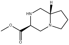 Pyrrolo[1,2-a]pyrazine-3-carboxylic acid, octahydro-, methyl ester, (3S-cis)- (9CI) Structure