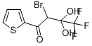 2-BROMO-4,4,4-TRIFLUORO-3,3-DIHYDROXY-1-(2-THIENYL)BUTAN-1-ONE 구조식 이미지
