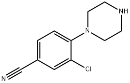 3-Chloro-4-(piperazin-1-yl)benzonitrile Structure