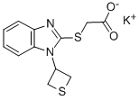 Acetic acid, ((1-(3-thietanyl)-1H-benzimidazol-2-yl)thio)-, potassium  salt 구조식 이미지
