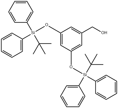 3,5-BIS(TERT-BUTYLDIPHENYLSILYLOXY)BENZYL ALCOHOL Structure