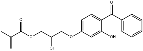 3-(4-benzoyl-3-hydroxyphenoxy)-2-hydroxypropyl methacrylate Structure