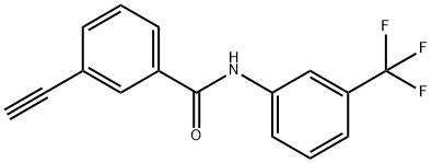 3-Ethynyl-N-(3-(trifluoromethyl)phenyl)benzamide 구조식 이미지