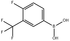 4-FLUORO-3-(TRIFLUOROMETHYL)PHENYLBORONIC ACID 구조식 이미지