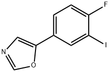 5-(4-Fluoro-3-iodophenyl)-1,3-oxazole 구조식 이미지