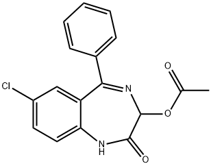 7-chloro-1,3-dihydro-5-phenyl-2-oxo-2H-1,4-benzodiazepin-3-yl acetate 구조식 이미지