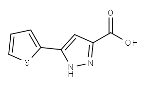 5-THIEN-2-YL-4H-PYRAZOLE-3-CARBOXYLIC ACID Structure