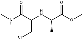 L-Alanine,N-[1-(chloromethyl)-2-(methylamino)-2-oxoethyl]-,methylester(9CI) Structure