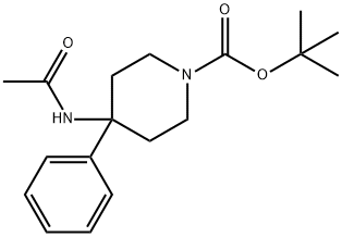 TERT-BUTYL 4-ACETAMIDO-4-PHENYLPIPERIDINE-1-CARBOXYLATE Structure