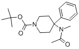 TERT-BUTYL 4-[ACETYL(METHYL)AMINO]-4-PHENYLPIPERIDINE-1-CARBAMATE 구조식 이미지