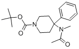 TERT-BUTYL 4-[ACETYL(METHYL)AMINO]-4-PHENYLPIPERIDINE-1-CARBAMATE Structure