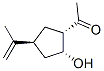 Ethanone, 1-[2-hydroxy-4-(1-methylethenyl)cyclopentyl]-, [1S-(1alpha,2alpha,4beta)]- 구조식 이미지