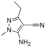 Pyrazole-4-carbonitrile, 5-amino-3-ethyl-1-methyl- (8CI) Structure