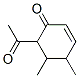 2-Cyclohexen-1-one, 6-acetyl-4,5-dimethyl- (9CI) 구조식 이미지