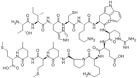 H-THR-ILE-HIS-CYS-LYS-TRP-ARG-GLU-LYS-PRO-LEU-MET-LEU-MET-OH 구조식 이미지