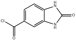 1H-벤즈이미다졸-5-카르보닐클로라이드,2,3-디하이드로-2-옥소-(9CI) 구조식 이미지