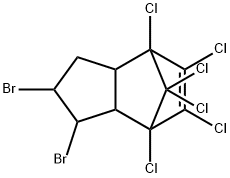 1,2-dibromo-4,5,6,7,8,8-hexachloro-2,3,3a,4,7,7a-hexahydro-4,7-methano-1H-indene  Structure