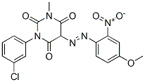 1-(3-chlorophenyl)-5-[(4-methoxy-2-nitrophenyl)azo]-3-methylbarbituric acid 구조식 이미지